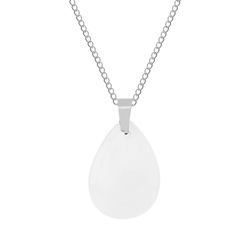 Wholesale Natural Crystal Pendant Necklace Stainless Steel O-Chain with Lobster Clasp Boutique Jewelry Accessory