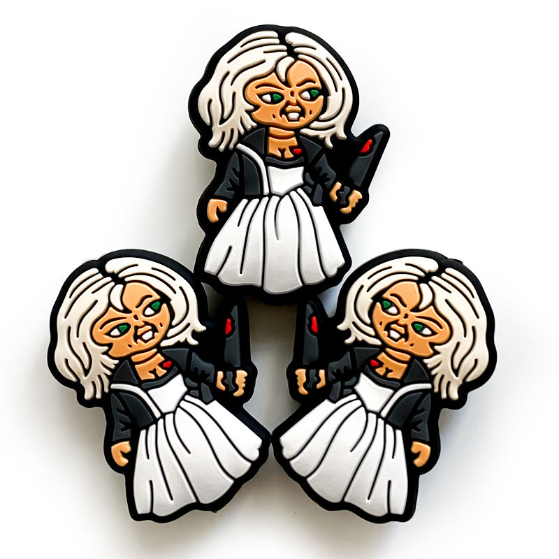 Wholesale 10pcs Halloween Horror Silicone Beads Focal Beads DIY Bead Pen Accessories ACC-BDS-WDX215