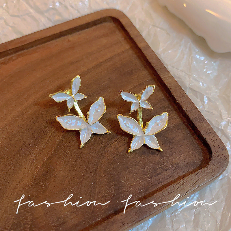Wholesale One Two-Wearing Butterfly Earrings Light Luxury  Earrings