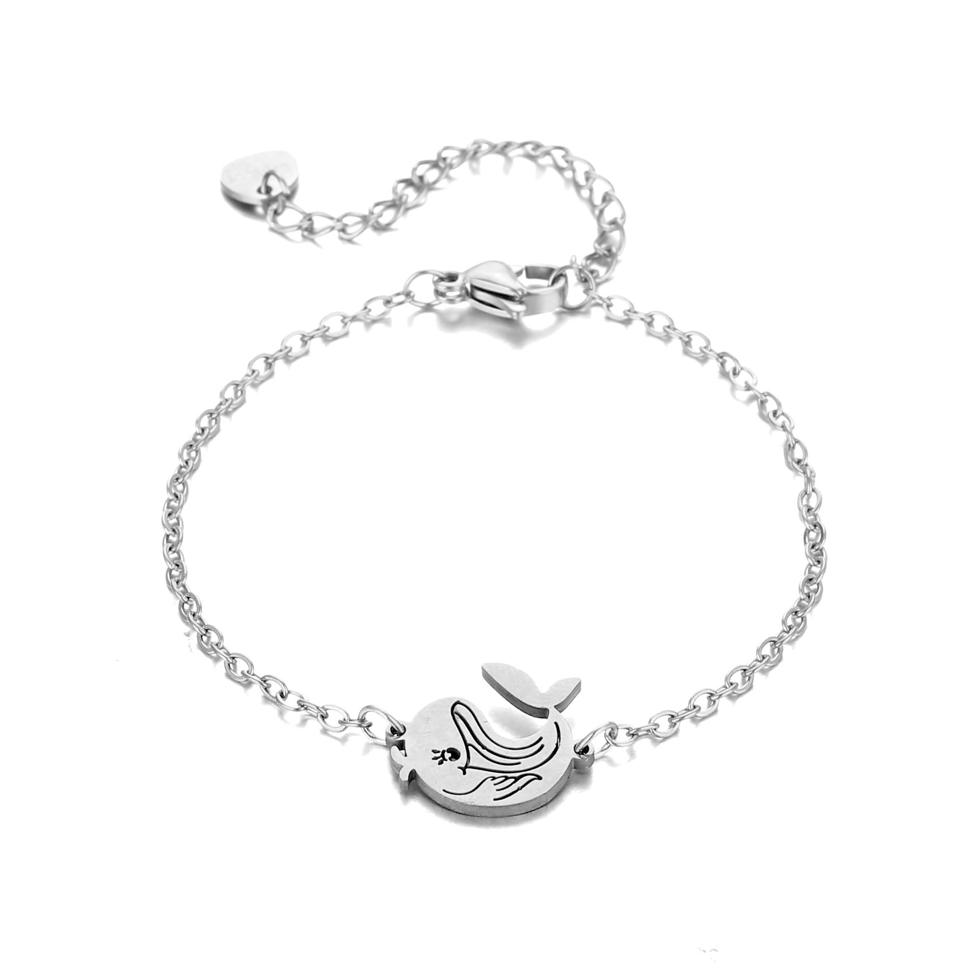 Wholesale Stainless Steel Whale Bracelet Ocean Style Unisex Jewelry Accessory