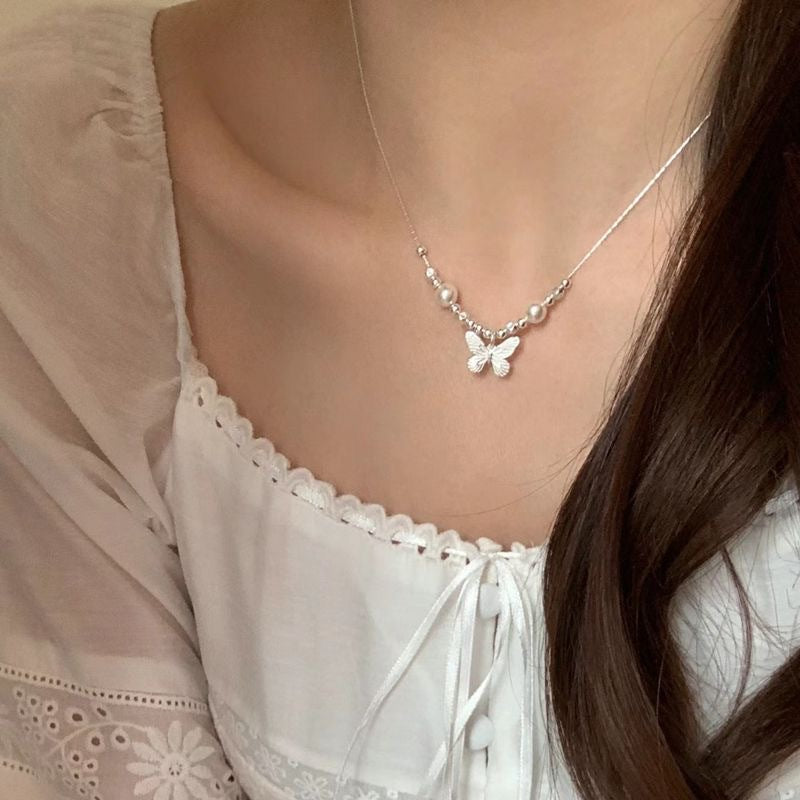 Wholesale Light Luxury Water Drops Zircon Tassel Necklace