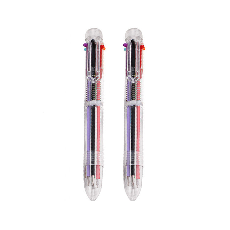 Wholesale transparent multi-color medium oil pens colorful plastic ballpoint pens ACC-PN-Liuj007