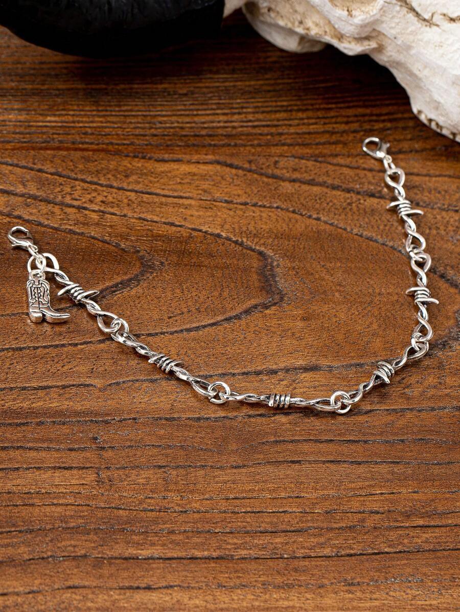 Wholesale Alloy turquoise bull head boots hat Western style necklace