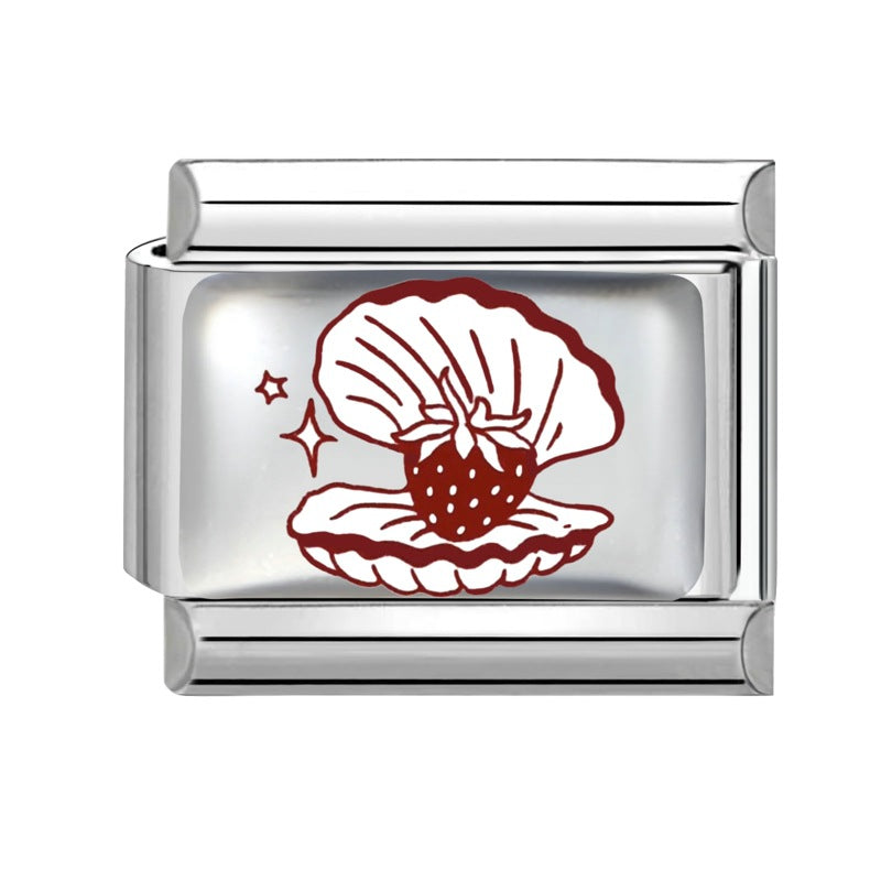 Wholesale 9mm Italian Charm Starter Bracelets DIY square Single Section Creative Stainless Steel Composable Bracelet