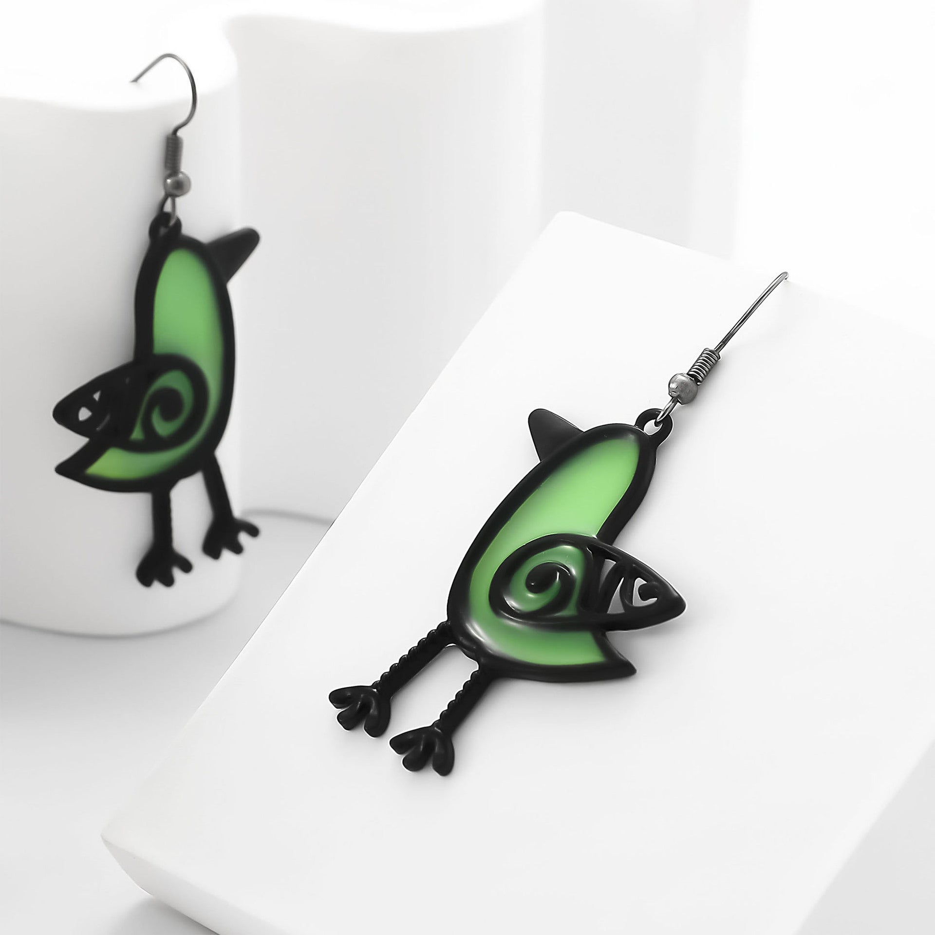 Wholesale Green bird earrings