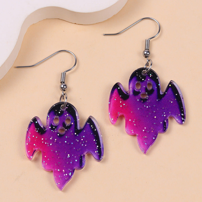 Wholesale Halloween Series Acrylic Earrings Cartoon Spider Personalized Earrings