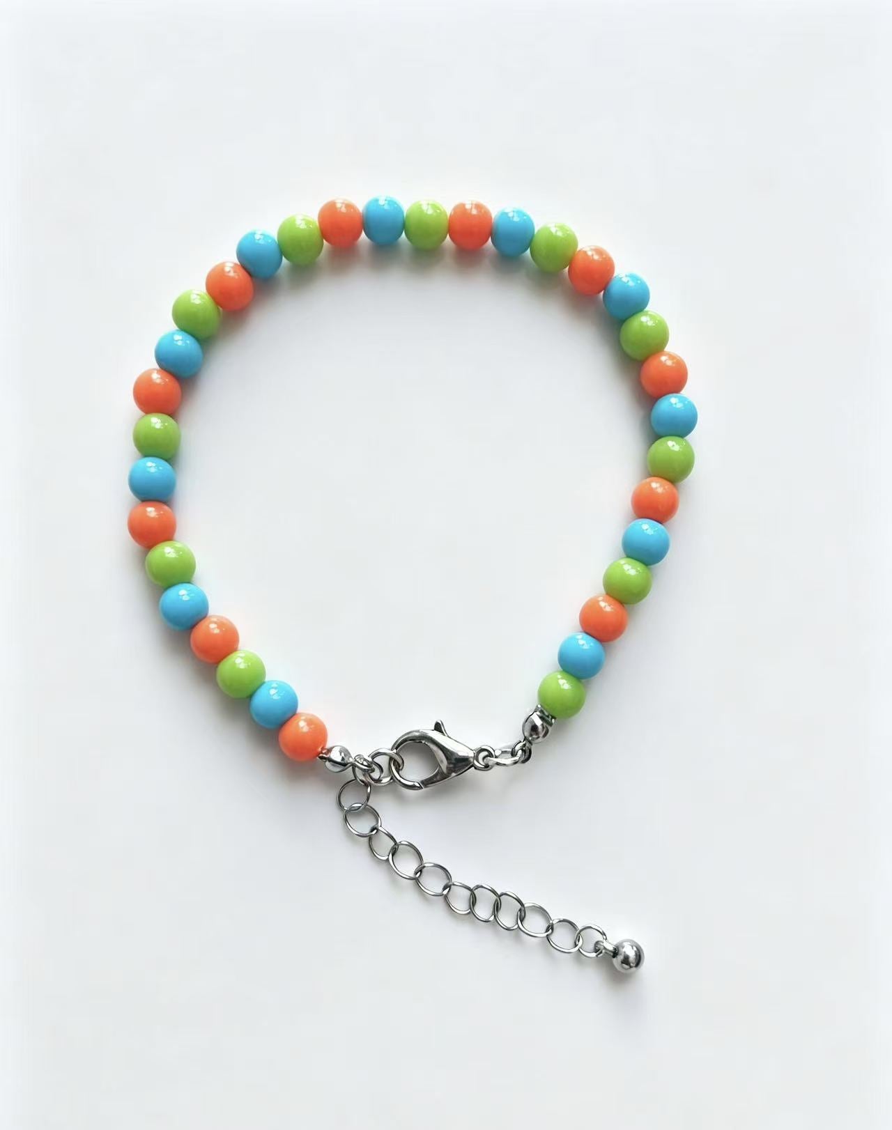 Wholesale Colorful Handmade Acrylic Beaded Bracelet Pet Collar Trendy Jewelry Gift