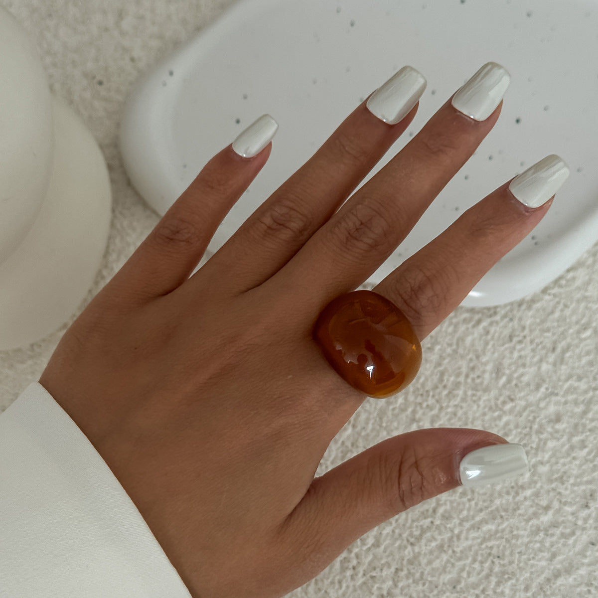 Wholesale Colored transparent resin ring