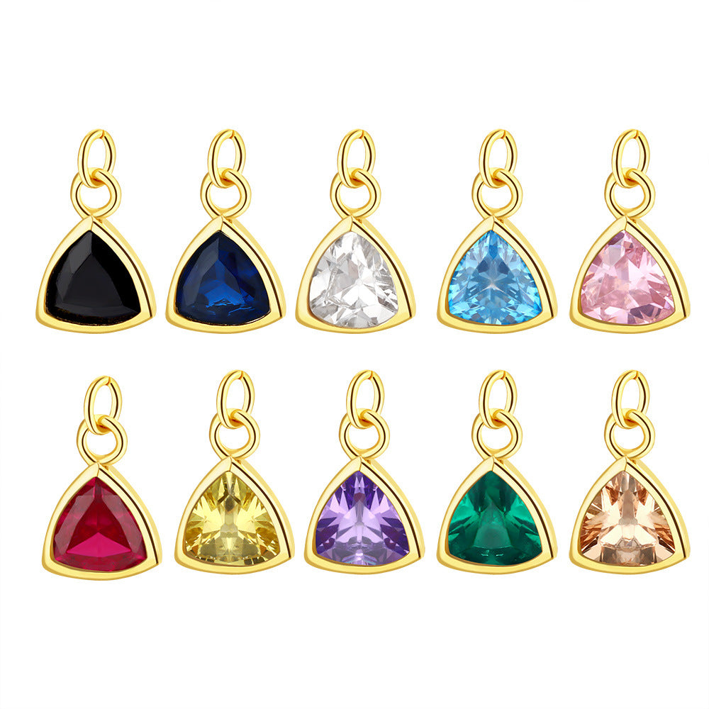 Wholesale S925 sterling silver teardrop-shaped colored zircon light luxury necklace
