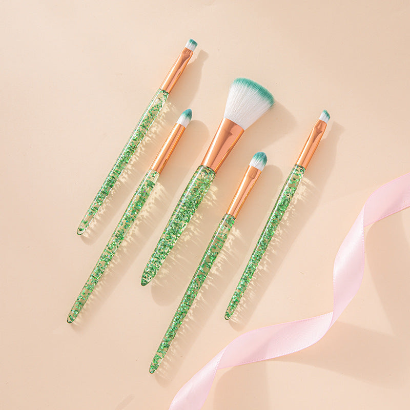 Wholesale 5pcs/pack Glitter Crystal Cone Portable Makeup Brush Eye Shadow Concealer Brush Beauty Makeup Tools ACC-MB-JiuRan003