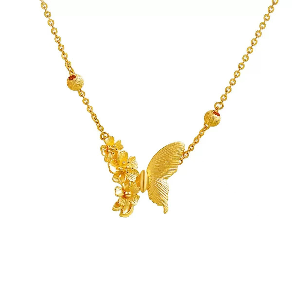 Wholesale Exquisite and Luxurious Butterfly Collarbone Necklace with Traditional Craftsmanship