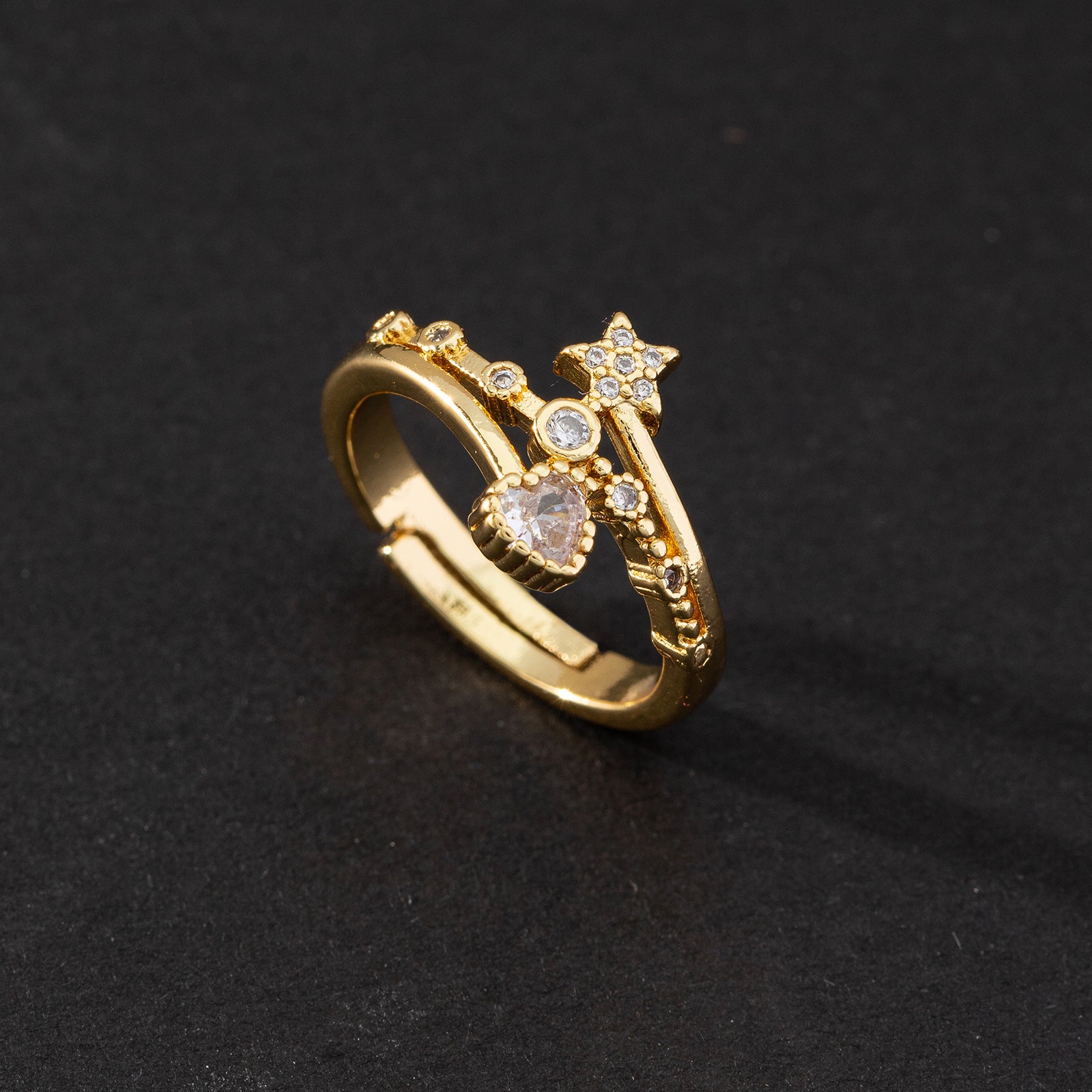 Wholesale Cute Open Ring Zircon Adjustable Rings ACC-RS-SY002