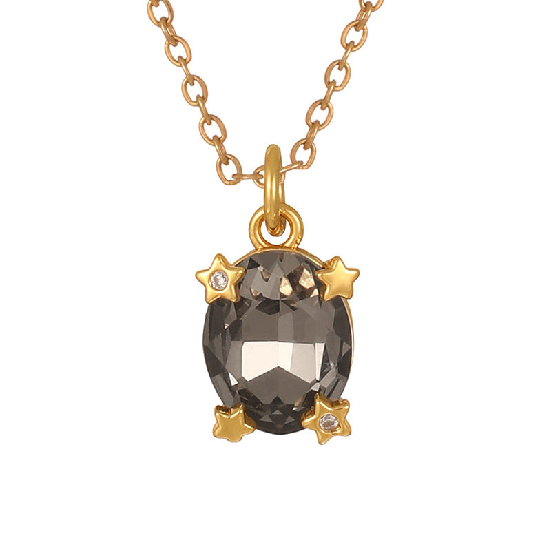 Wholesale Water Drop Zircon December Birthstone Necklace