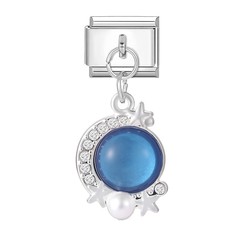 Wholesale Italian Charm Bracelet 9mm DIY  Fresh and Exquisite   Stainless Steel Composable Bracelet