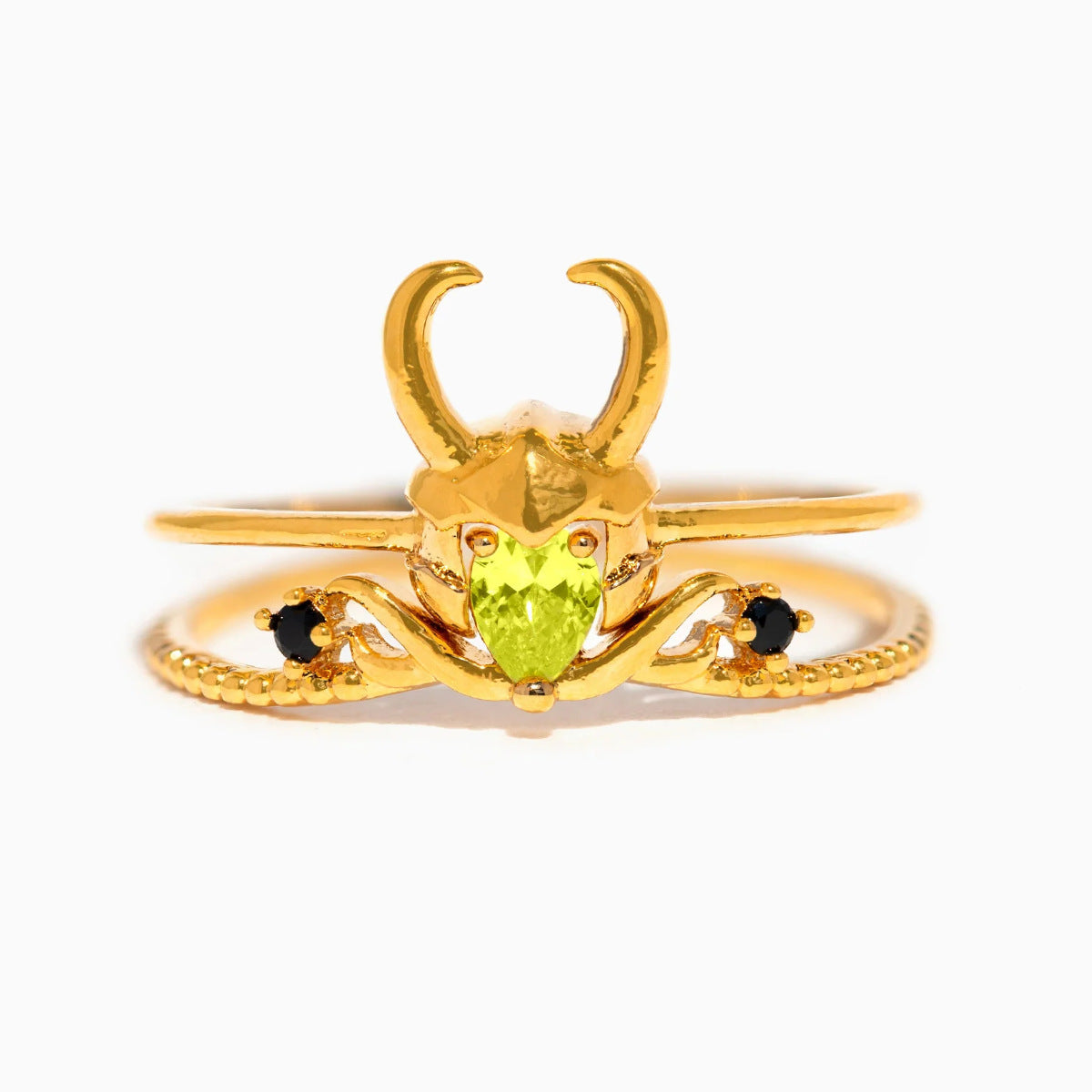 Wholesale  Cute Zircon Tree Man Helmet Samurai Ring