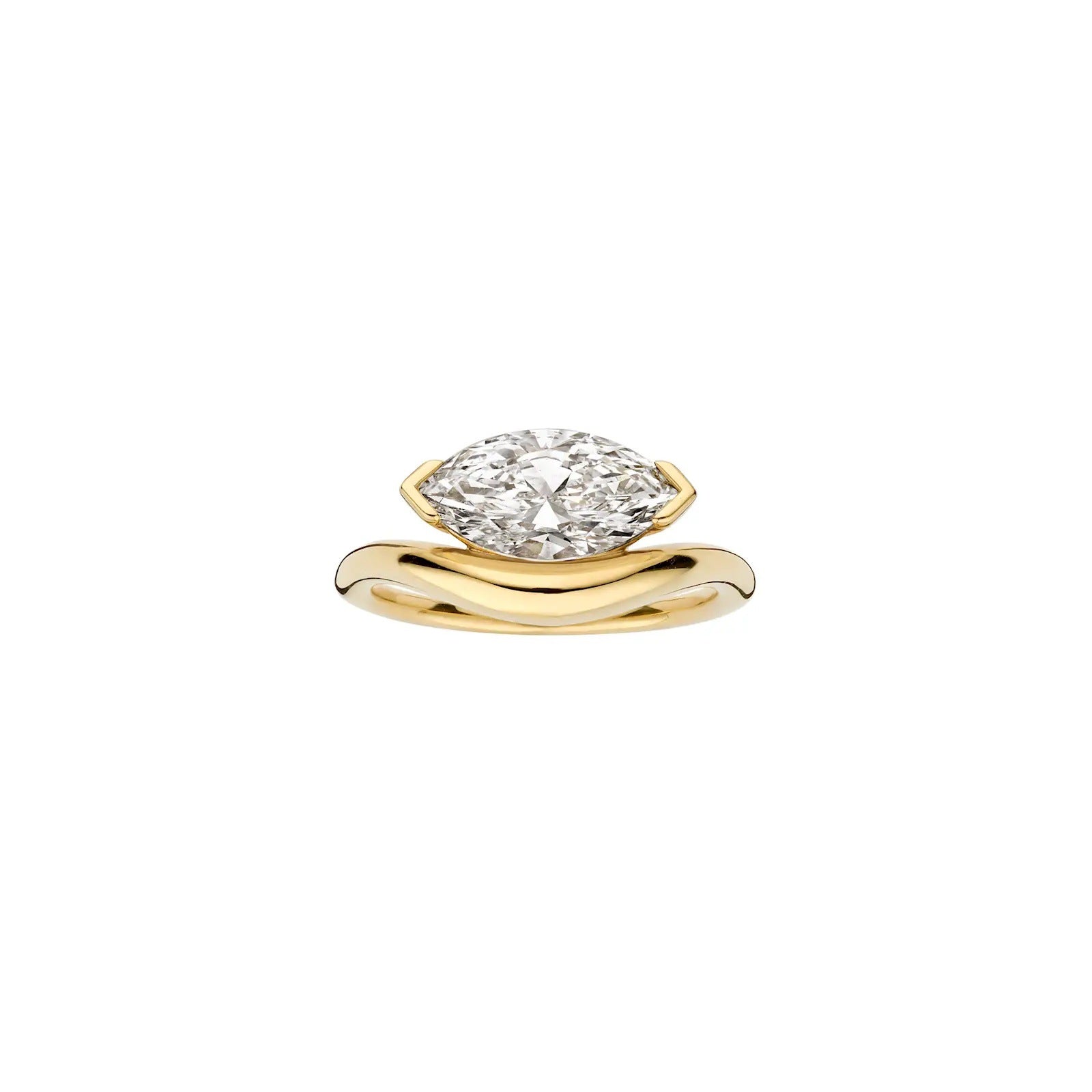 Wholesale Electroplated Copper Geometric Marquise Pave Ring Fashion Jewelry Accessory Party Gift Boutique Resale
