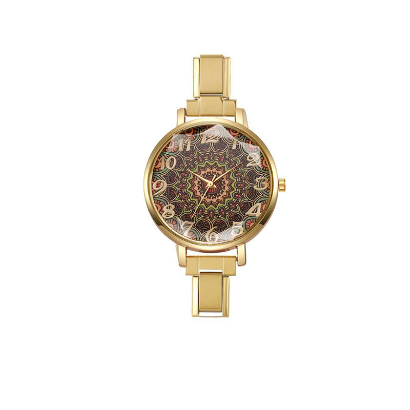 Wholesale Foreign Trade Colorful Bohemian Style Italian Modular Watch,  Ins-Style Stainless Steel Watch,  Women' s Dial Student Quartz Watch