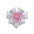 Wholesale heart-shaped pink high carbon diamond color treasure 925 sterling silver light luxury  ring