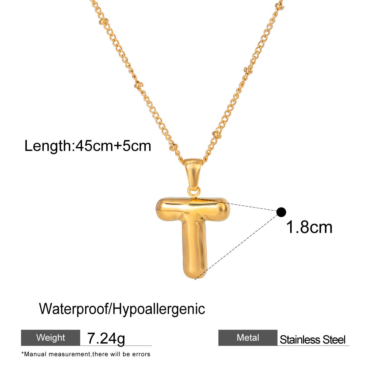 Wholesale Light Luxury Stainless Steel Initial Necklace