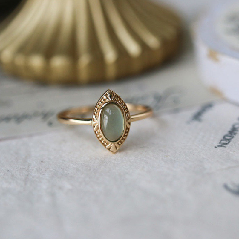 Wholesale Topaz Peridot Vintage Copper Flower Rings Adjustable Rings ACC-RS-LiuYing002