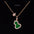 Wholesale Gourd 925 Silver Peacock Green 18K Rose Gold Clavicle Necklace