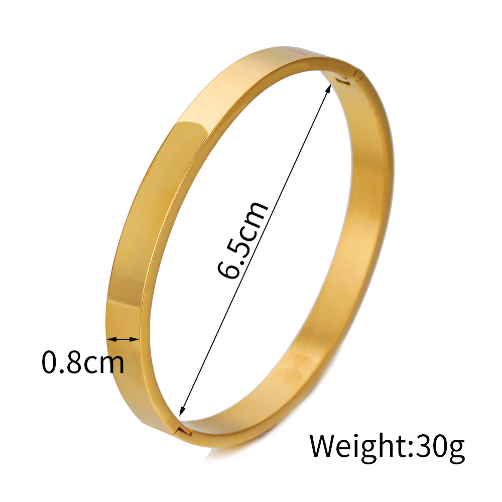 Wholesale Titanium steel 18k gold-plated bracelet