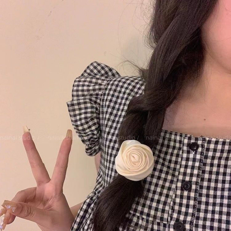 Wholesale Rose Satin Hair Tie