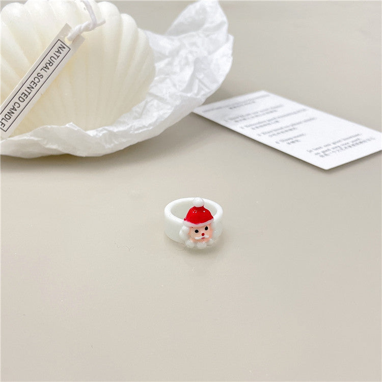 Wholesale Christmas Tree Christmas Gifts Christmas Resin Rings ACC-RS-Weiw002