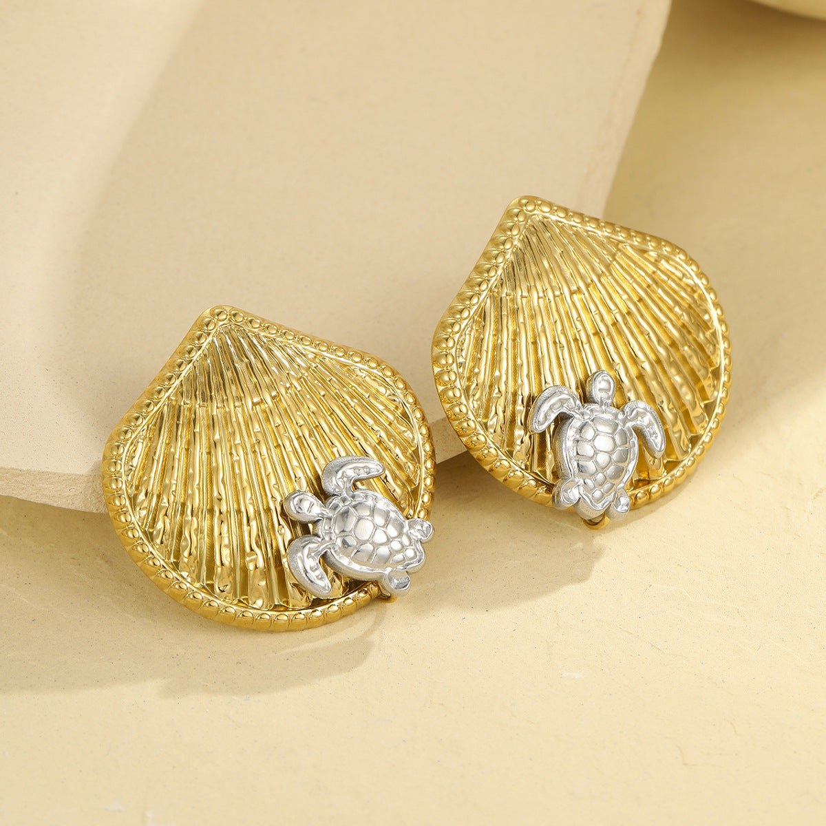 Wholesale  Ocean Wind Starfish Earrings Light Luxury Stainless Steel Fashion Earrings