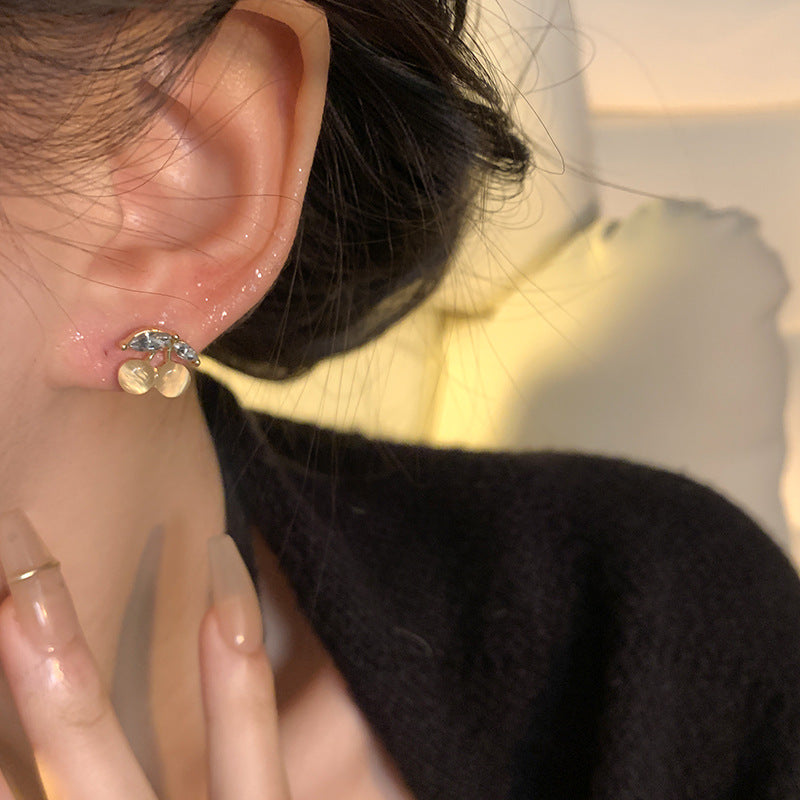 Wholesale Simple Small Cherry Earrings ACC-ES-Hank010