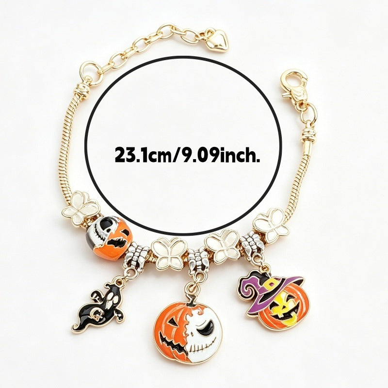 Wholesale Gold Alloy  Beaded Pendant Bracelet DIY Cartoon Charms Unisex Fashion Jewelry Accessory Party Gift