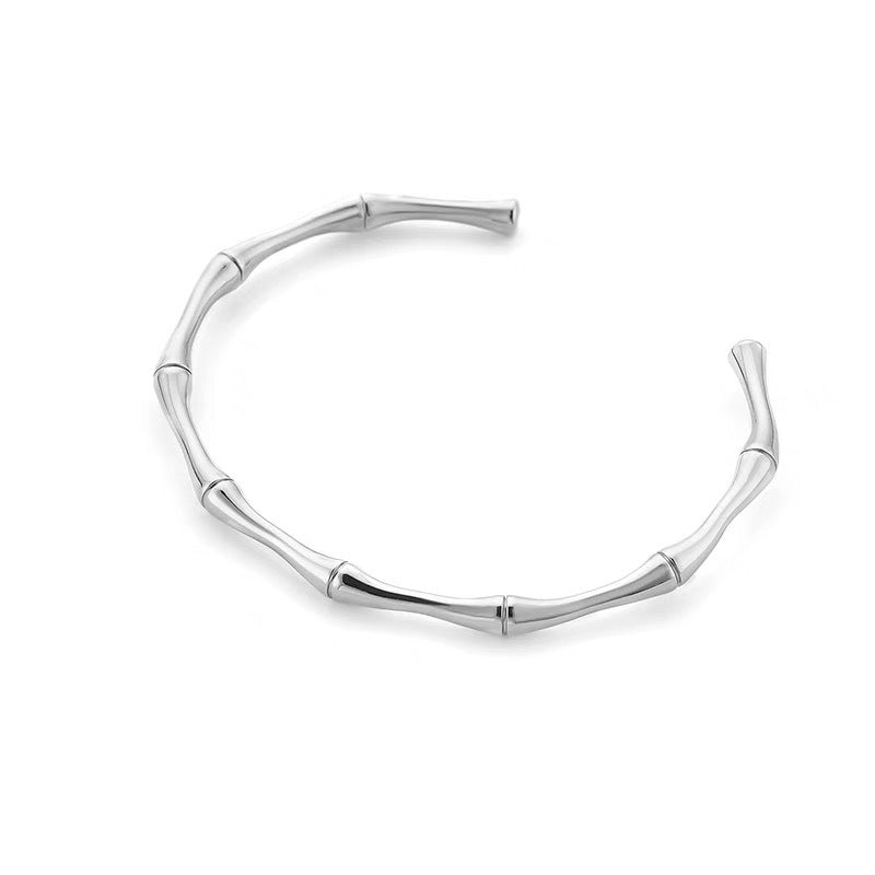 Wholesale Bamboo Bracelet Open Personality Bracelet Stainless Steel Bracelets  ACC-BT-BTB002