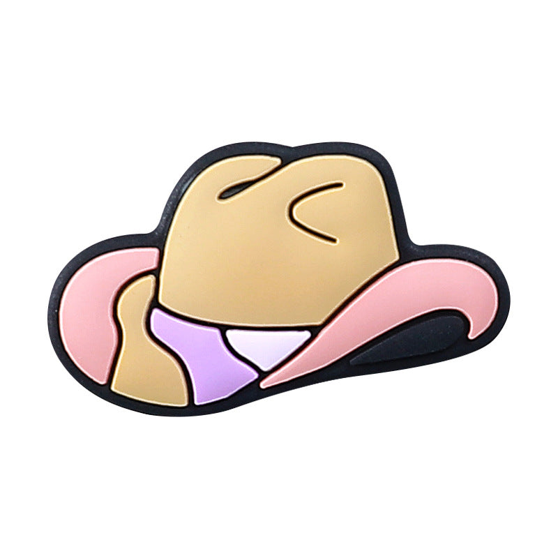 Wholesale 20pcs Western Style Cowboy Hat Silicone Beads Focal Beads DIY Beading Accessories ACC-BDS-RongFa007