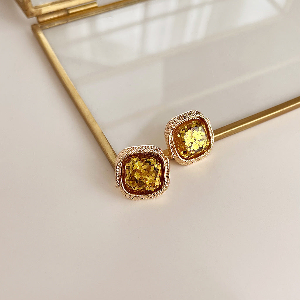 Wholesale vintage oil-dropped medieval style Pearl Earrings