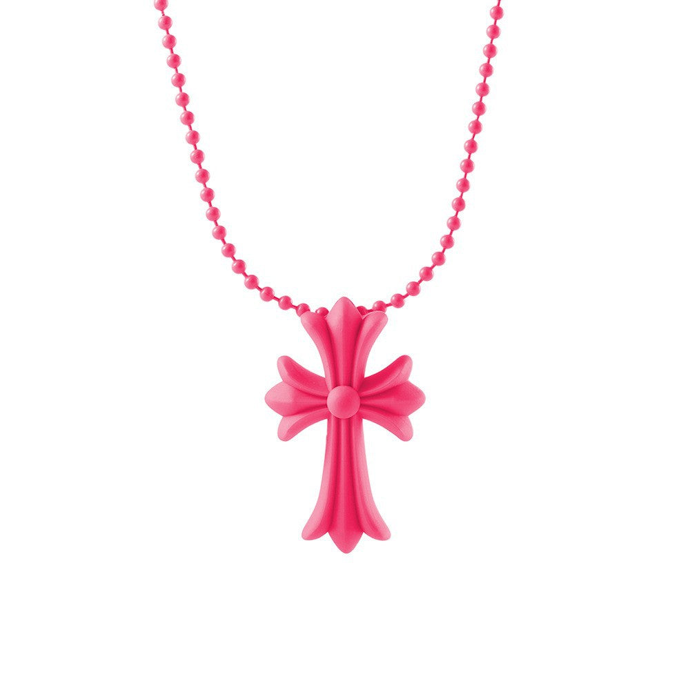 Wholesale  plastic colorful cross necklace