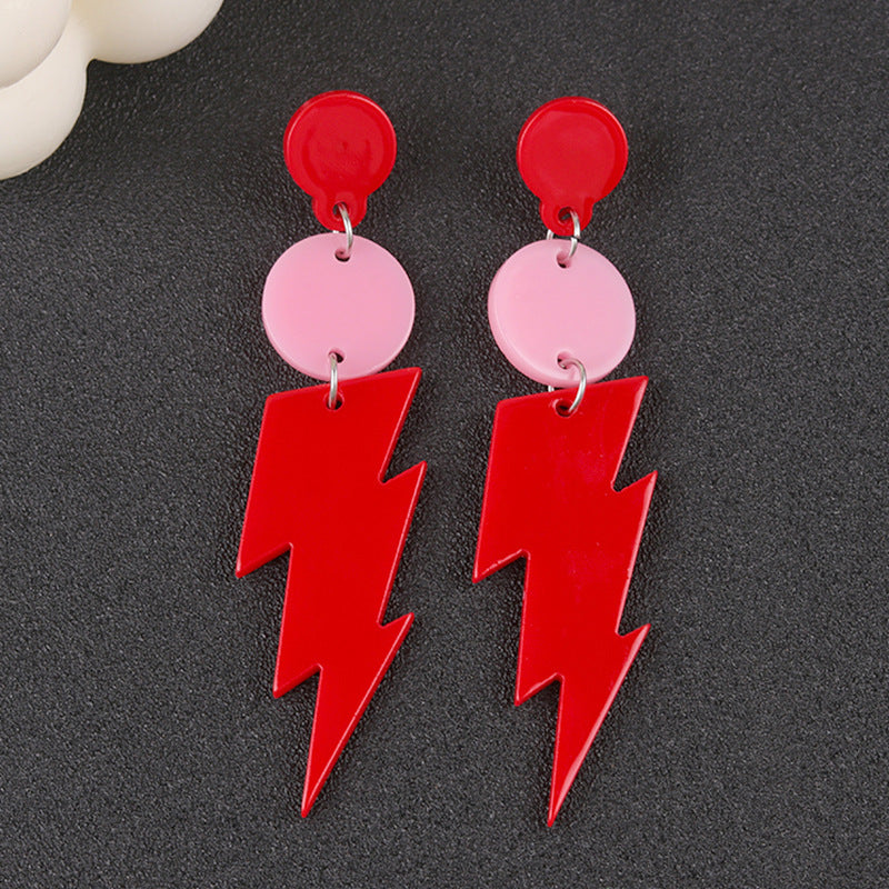 Wholesale  contrast color personality acrylic earrings