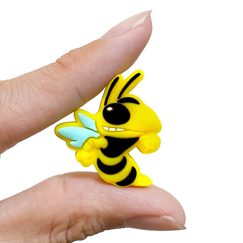 Wholesale 10pcs Bee Silicone Cartoon Focal Beads ACC-BDS-WDX254