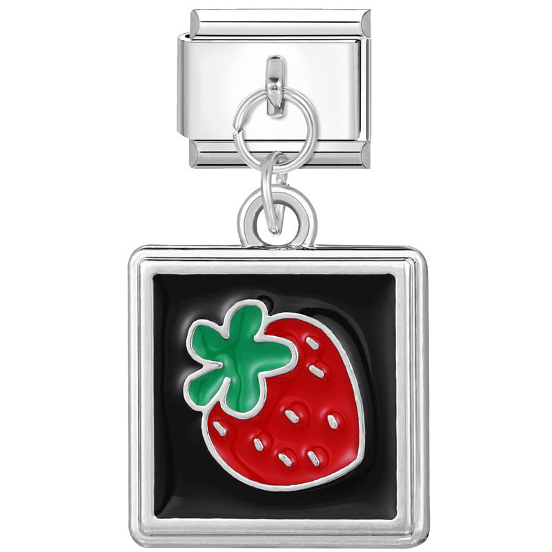 Wholesale Italian modular DIY jewelry red pendant bracelet