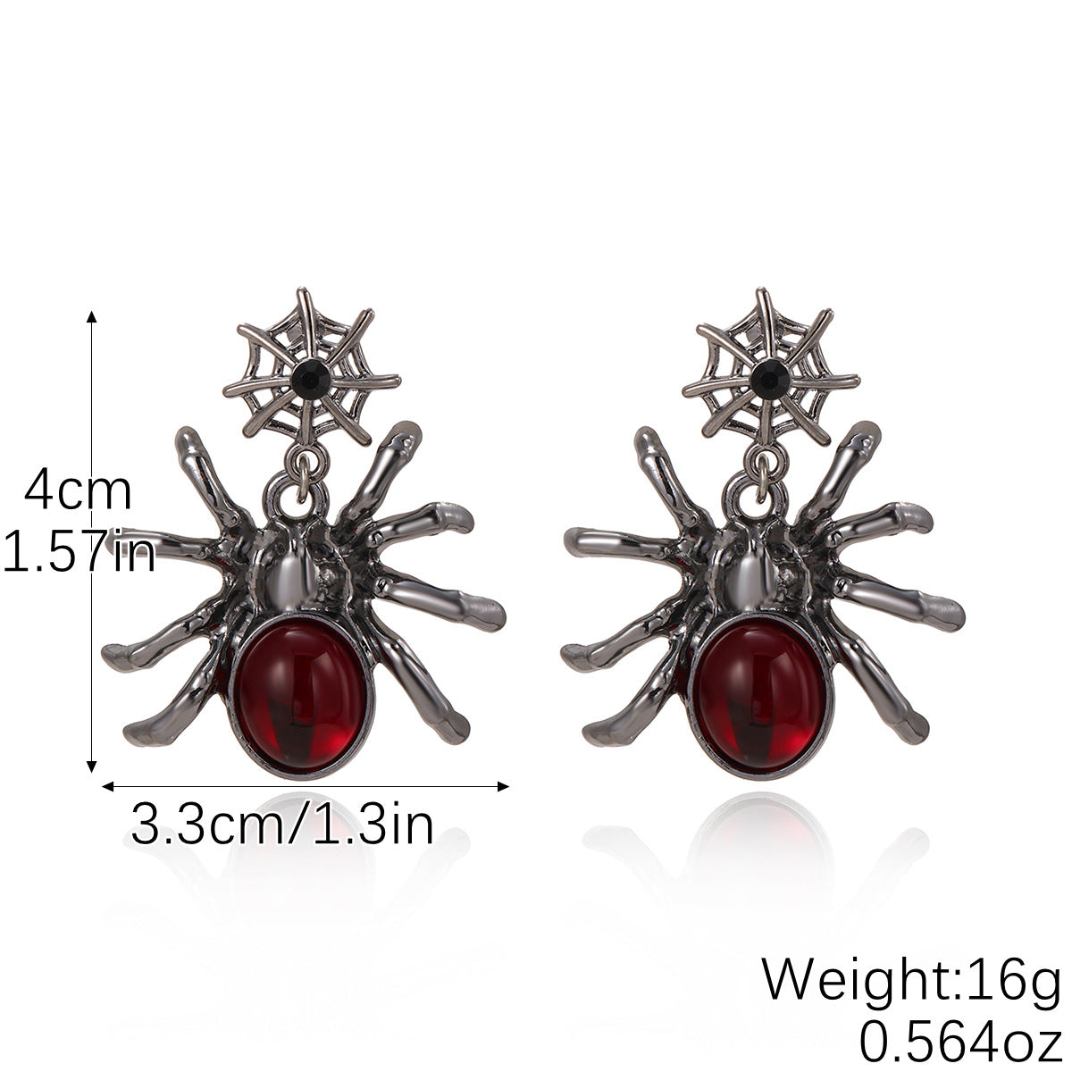 Wholesale Trendy Punk  Pendant Earrings Imitation Gemstone Jewelry Accessory for Party Boutique Resale