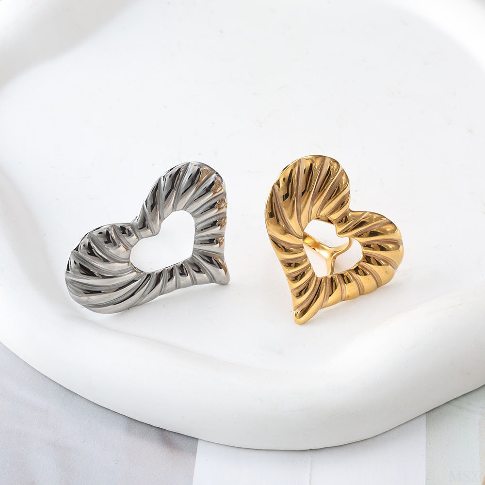 Wholesale Stainless Steel Heart Starfish Necklace Ring