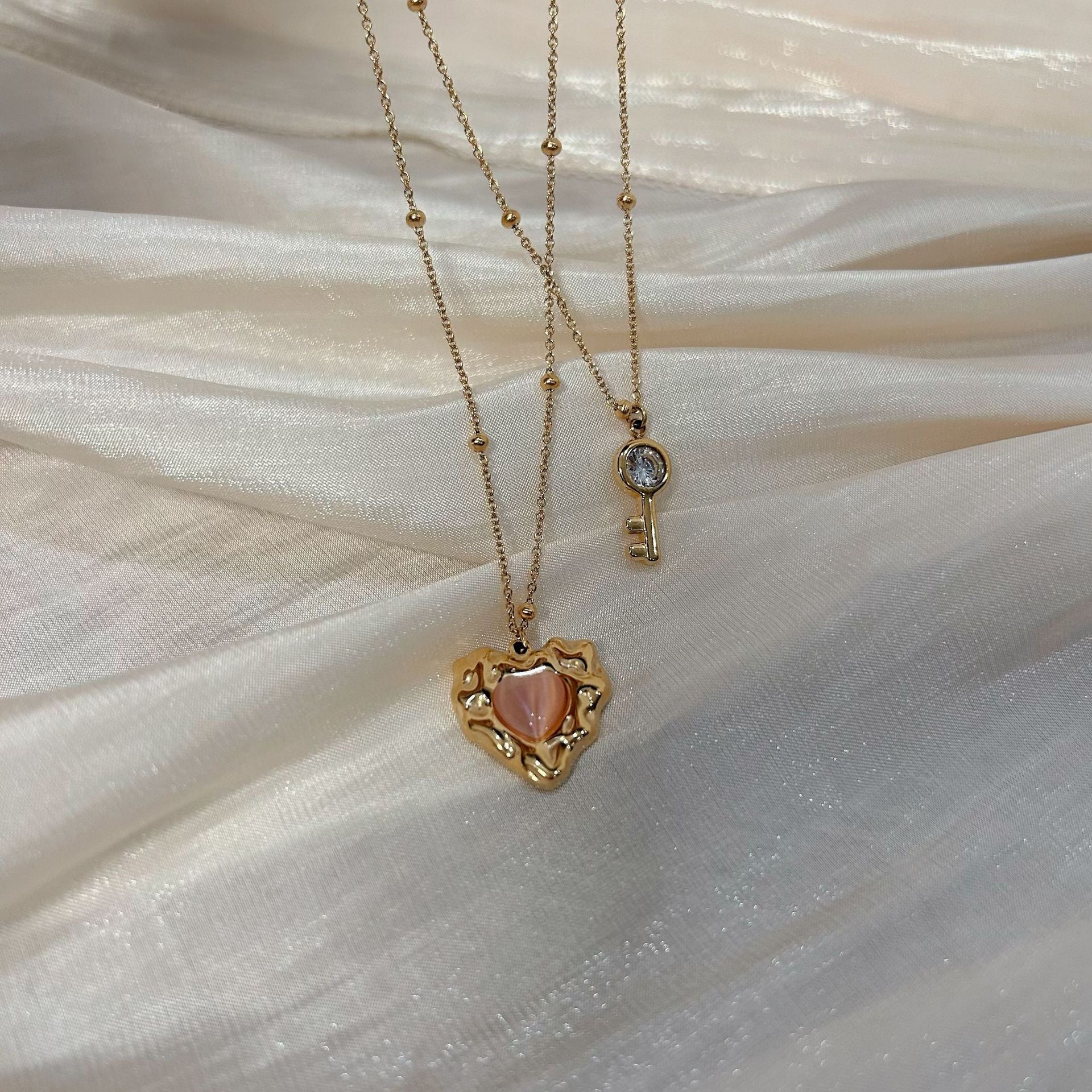 Wholesale Stainless Steel  Irregular Lava Love Necklace Light Luxury Necklace