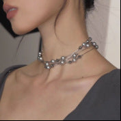 Wholesale Silver Pearl Necklace Elegant French Style Women S Fashion Jewelry Accessory Gift