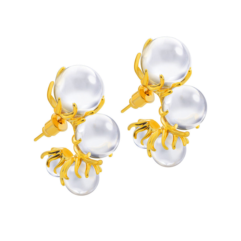 Wholesale Transparent Bead Earrings Fashion Earrings