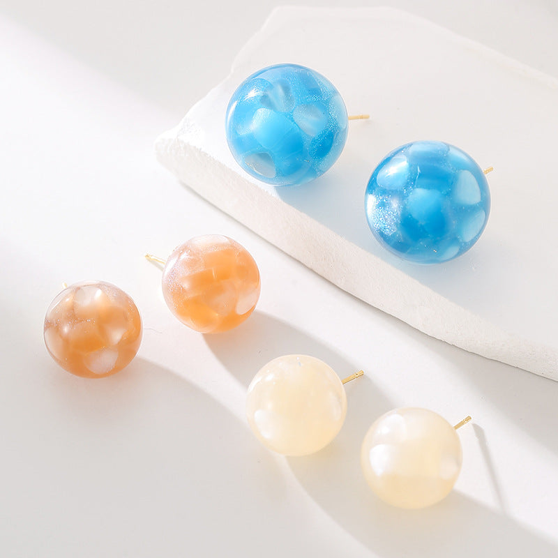 Wholesale 20mm color round beads dopamine earrings