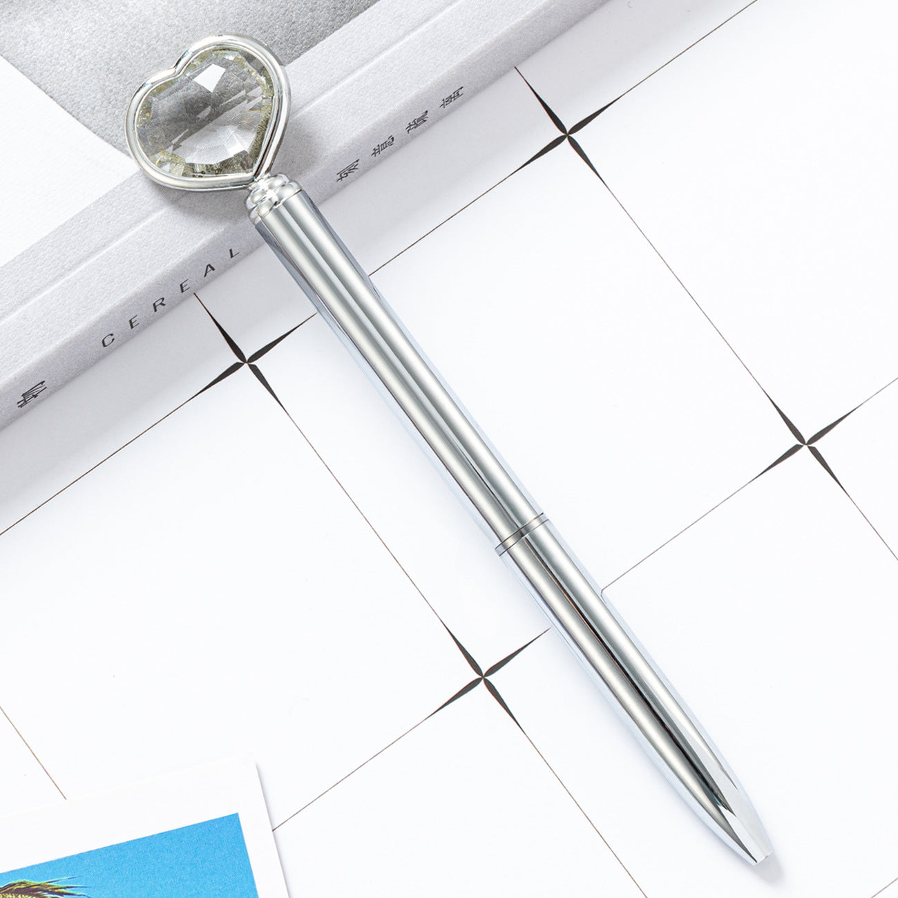 Wholesale Love Diamond Pen Heart Shaped Ballpoint Pen ACC-PN-HuaHao019