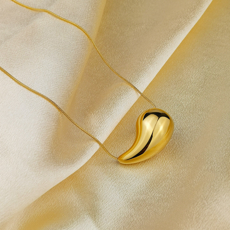 Wholesale Stainless Steel Water Drop Pendant Necklaces ACC-NE-GuDi001