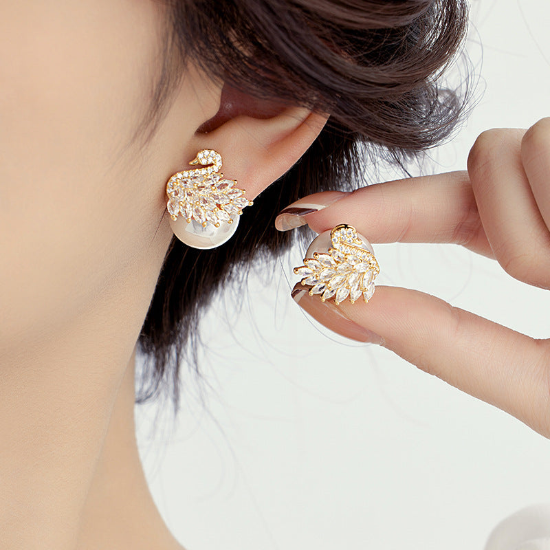 Wholesale Swan Pearl Earrings