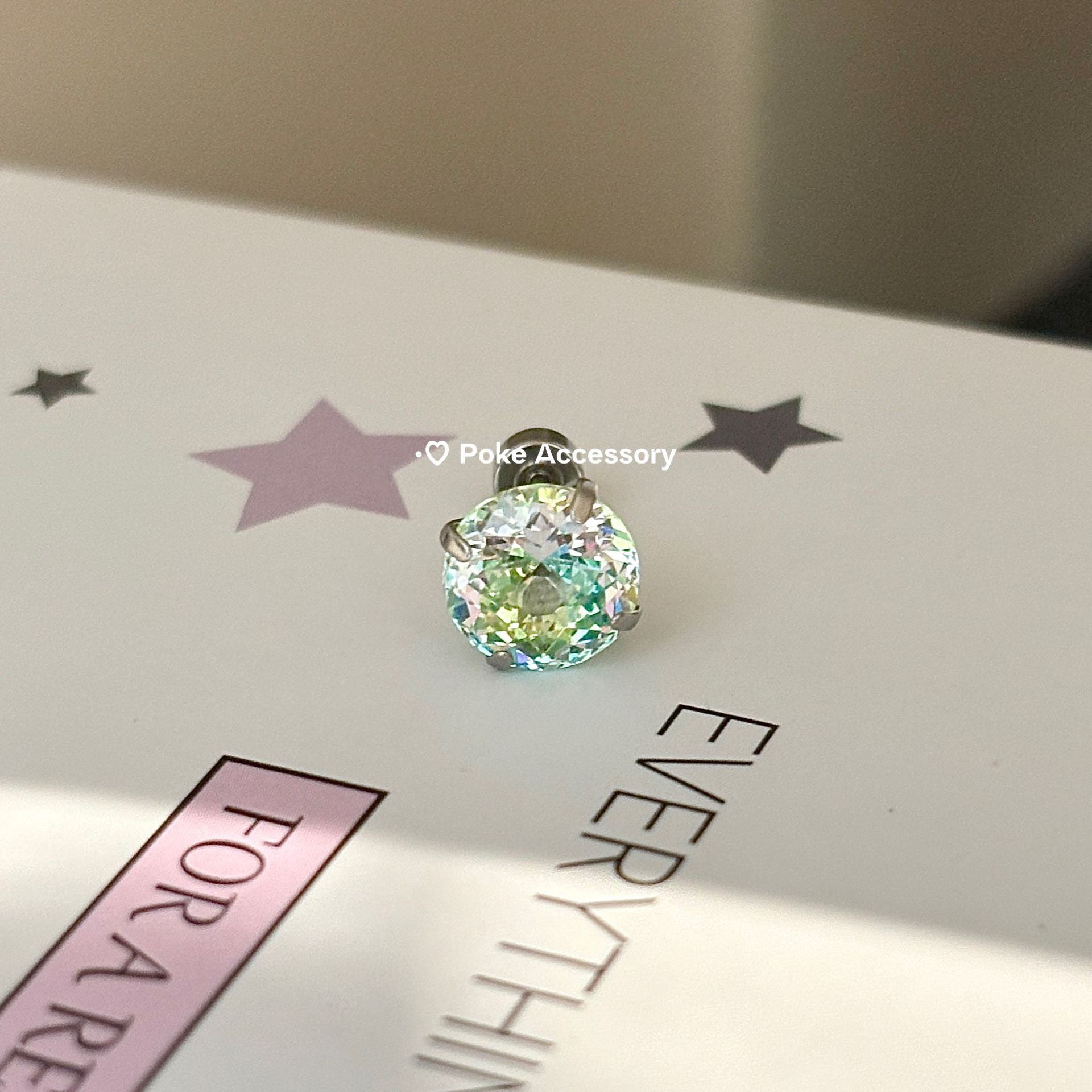 Wholesale  Titanium Steel Octagonal Hand-Held Flower Ear Bone Stud Earrings