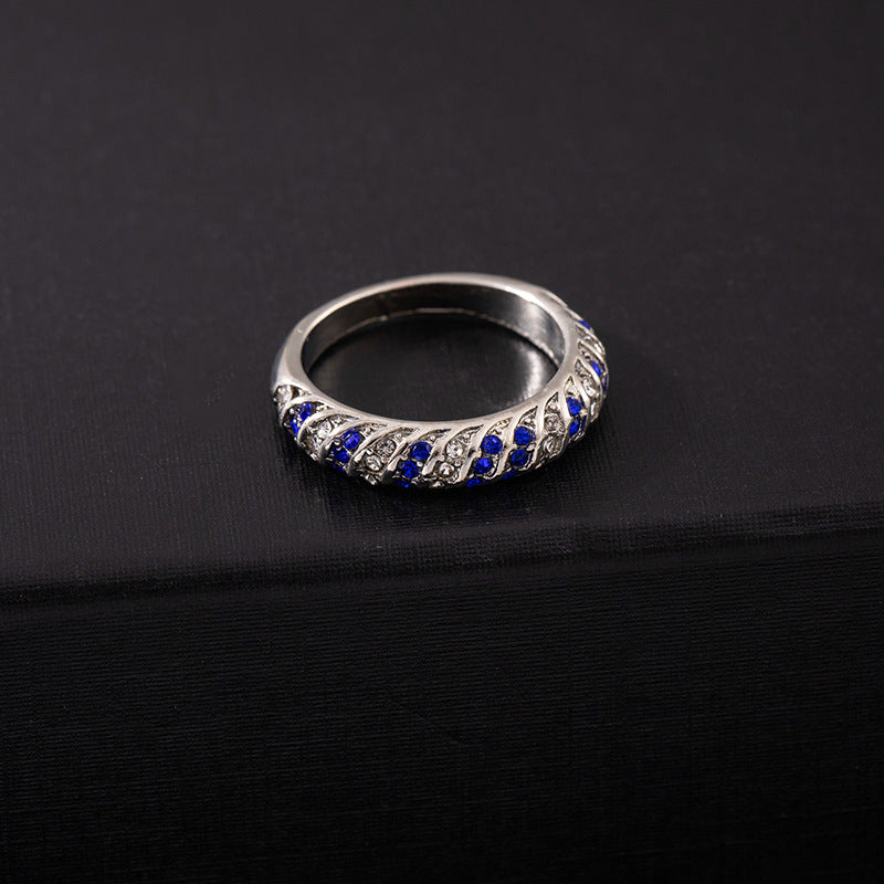 Wholesale Vintage Red Zircon Ring Set for Men and Women,  Alloy Jewelry Accessory