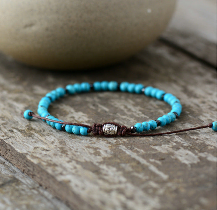 Wholesale Punk Style Agate Bracelet Natural Semi-Precious Stone Unisex Gift Jewelry Accessory